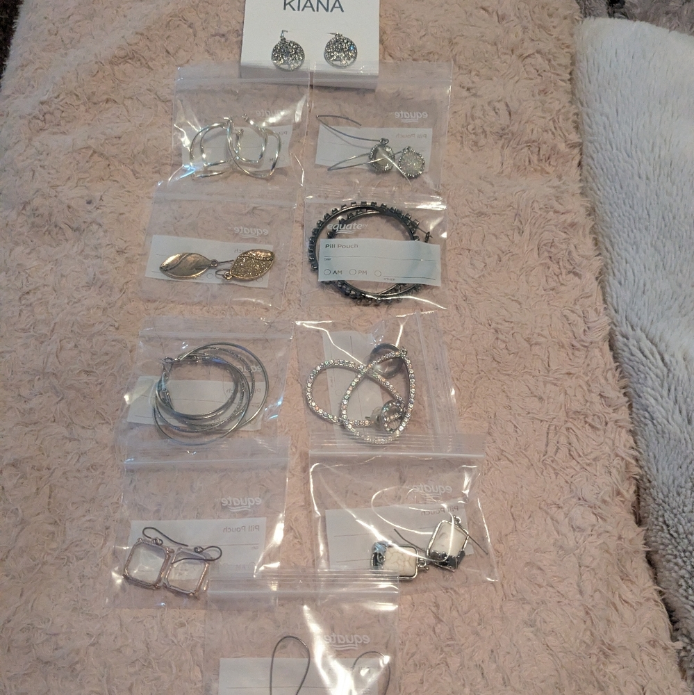 Misc Earrings All For Pierced . Price Is For All 10 Pair.